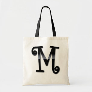 Bolsa Tote Monograma preto do brilho - M