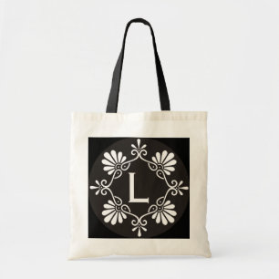 Bolsa Tote Monograma preto e branco