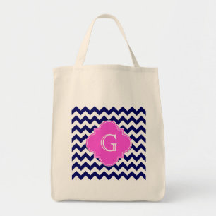 Bolsa Tote Monograma Quatrefoil Rosa Quentrefoil Quadrado Bra