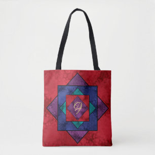 Bolsa Tote Monograma Quilt Square