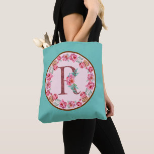 Bolsa Tote Monograma R - Letra com barra de ferramentas de im