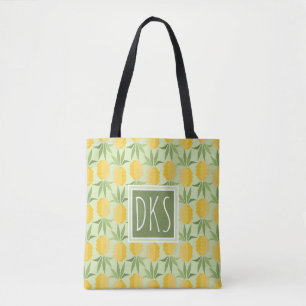 Bolsa Tote Monograma retro dos abacaxis