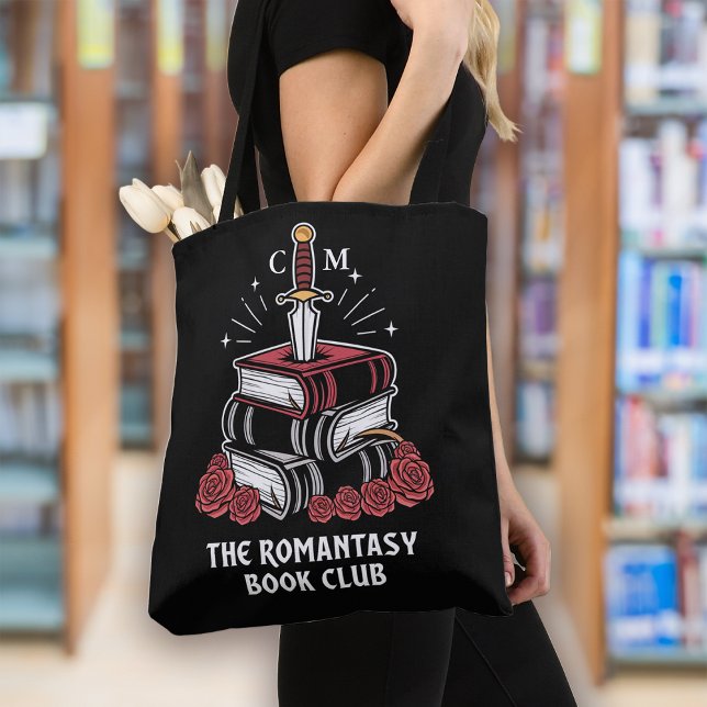 Bolsa Tote Monograma Romantasy Book Club Bookish (Criador carregado)