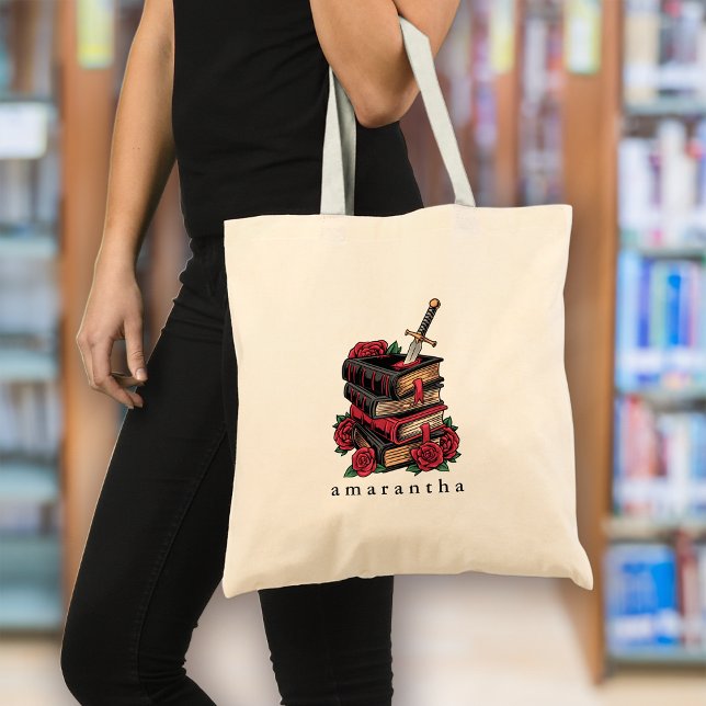 Bolsa Tote Monograma Romantasy Livro de Livros (Criador carregado)