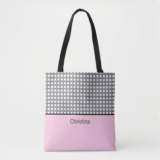 Bolsa Tote Monograma Rosa Clássico (Frente)