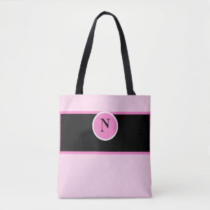 Bolsa Tote Monograma Rosa Menino Bonito Personalizado