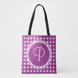 Bolsa Tote Monograma roxo das bolinhas