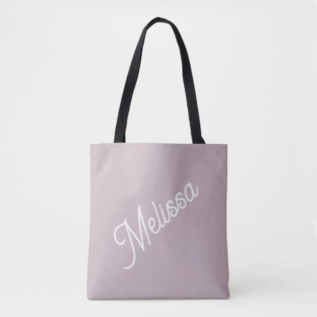 Bolsa Tote Monograma roxo, roxo moderno (Frente)