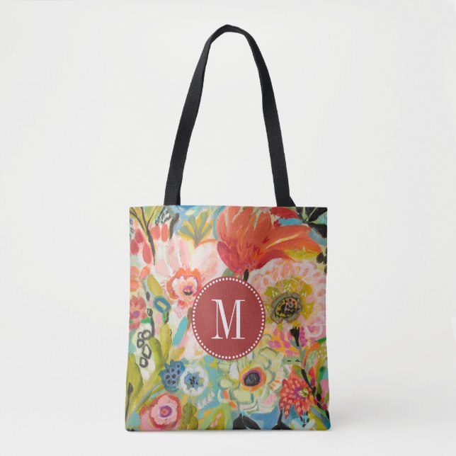 Bolsa Tote Monograma| Secret Garden Floral III (Frente)