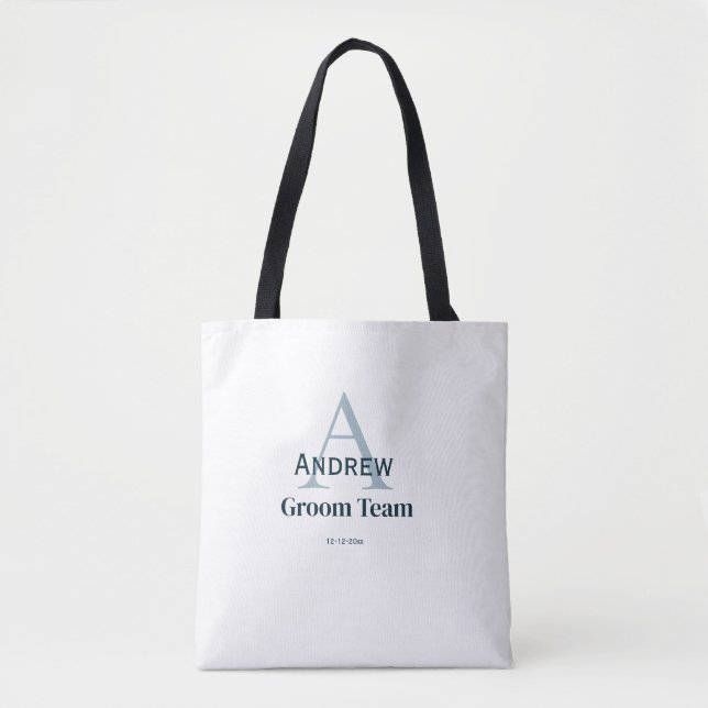 Bolsa Tote monograma simples personalizado para equipe do noi (Frente)