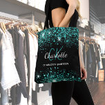 Bolsa Tote Monograma verde-branco-preto<br><div class="desc">Um fundo na moda preto colorido. Decorado com pó verde de cinza. Personalize e adicione seu primeiro nome, iniciais do monograma e nome do cheio. O nome é escrito com um script de estilo manuscrito.</div>