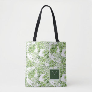 Bolsa Tote Monograma verde das folhas de palmeira