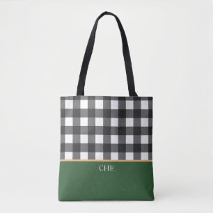 Bolsa Tote Monograma Verde Preto Verificado