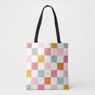 Bolsa Tote Monograma Xadrez Colorido