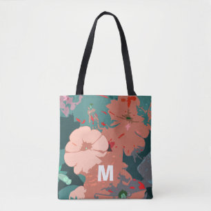 Bolsa Tote Monogramas Flores Florais Casamentos Bridesmaid