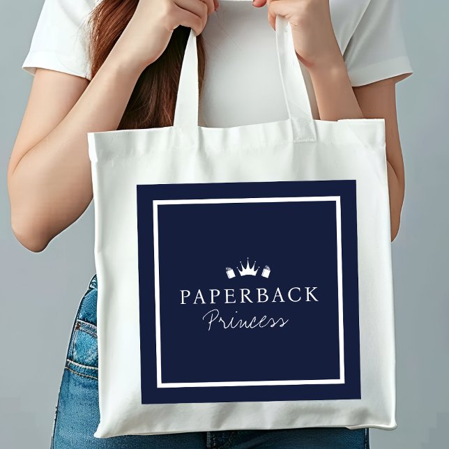 Bolsa Tote Monogramas Paperback Princess Book Lovers (Criador carregado)