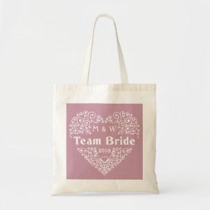 Bolsa Tote Monogramas personalizados da Team Bride e sacos de