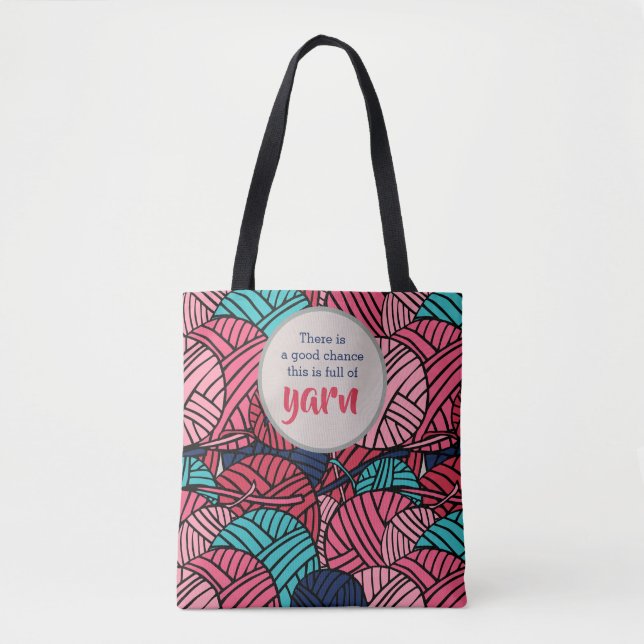 Bolsa Tote Monogrammed - bolas do humor de confecção de (Frente)