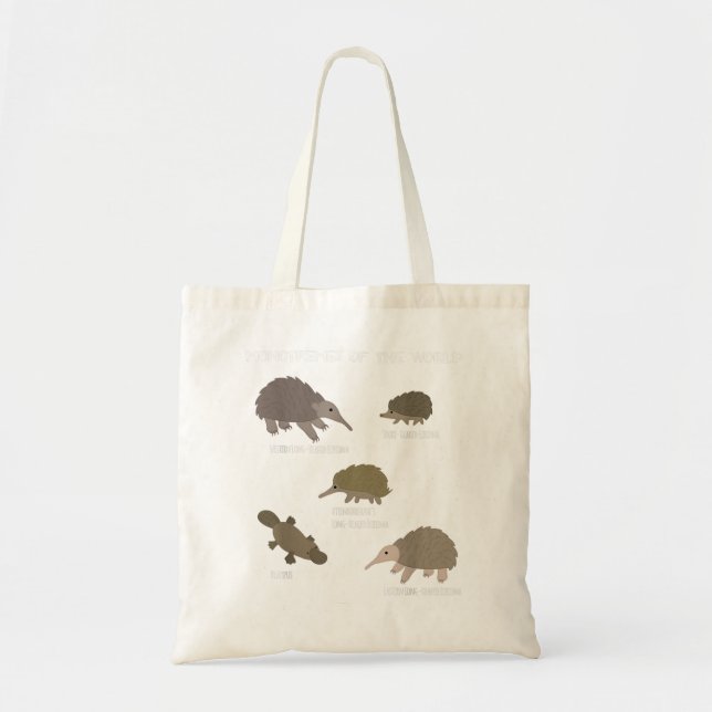 Bolsa Tote Monotremes Do Fundo Mundial Echidna Platypus Gift (Frente)