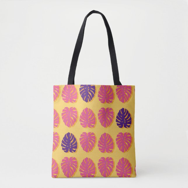 Bolsa Tote Monstera havaiana design (Frente)