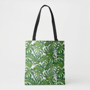 Bolsa Tote Monstera Verde Deixa-se tropical