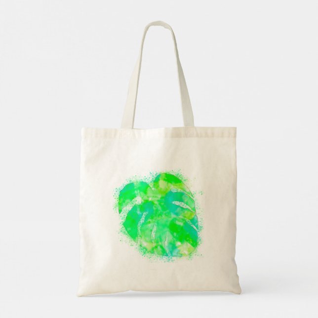 Bolsa Tote Monstera Watercolor (Verso)
