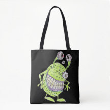 monstro alienígena verde de 4 olhos