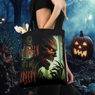Bolsa Tote Monstro assustador de madeira de horror, demônio o