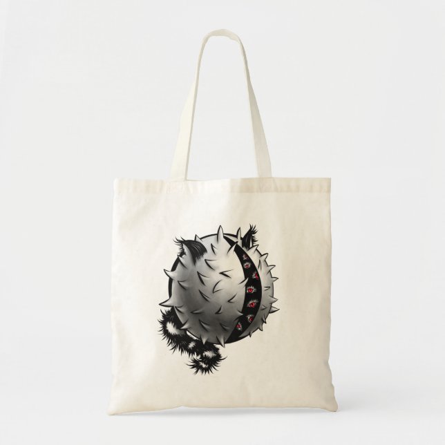 Bolsa Tote Monstro da Fantasia Dark de Arte Horror (Frente)