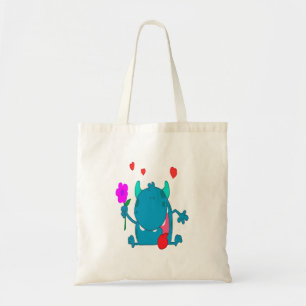 Bolsa Tote monstro de amor azul giro
