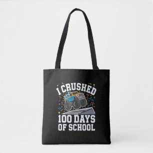 Bolsa Tote Monstro de Caminhão de 100 Dias de Escola 100º Dia