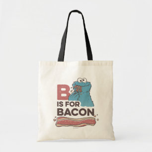 Bolsa Tote Monstro de cookies B é para Bacon