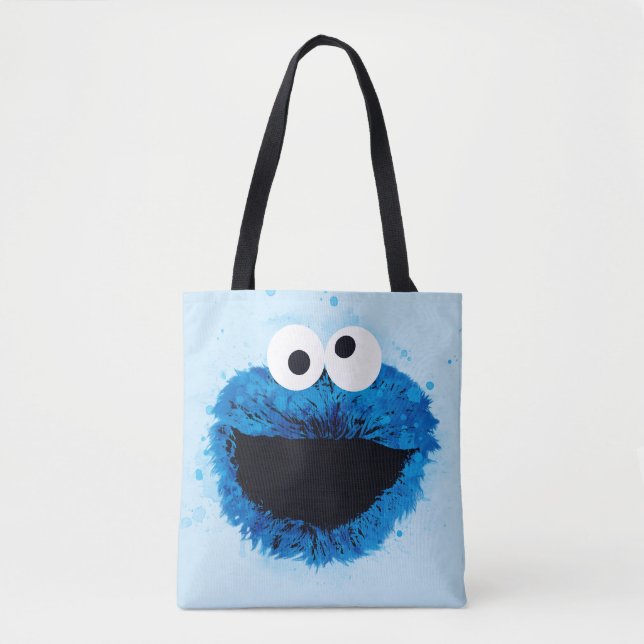 Bolsa Tote Monstro de cookies | Tendência da Aquarela (Frente)