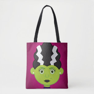 Bolsa Tote Monstro de menina verde