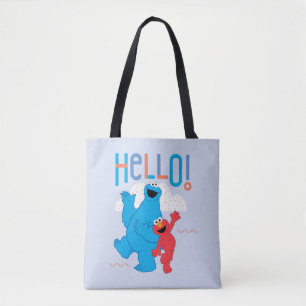 Bolsa Tote Monstro do Biscoito e Elmo Olá!