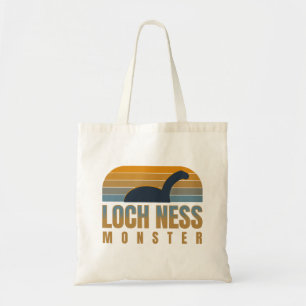 Bolsa Tote Monstro do Lago Ness Retro Pôr do Sol Vintage