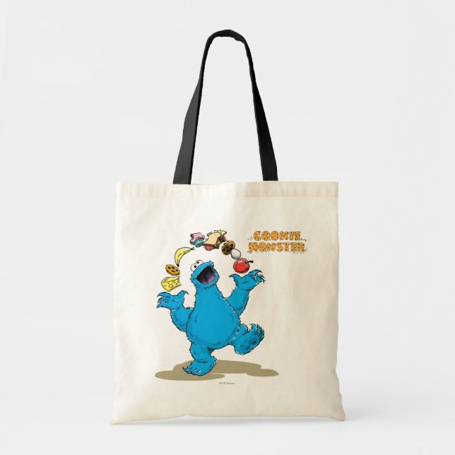 Bolsa Tote Monstro dos Biscoitos Vintage Faz Malabarismo (Frente)