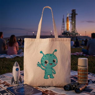 Bolsa Tote Monstro Espacial Alien de Bebê Fofo