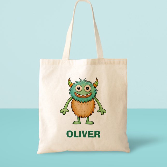 Bolsa Tote Monstro Feliz Bonito (Criador carregado)