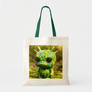 Bolsa Tote Monstro verde da goa - Impressão de uma tela branc