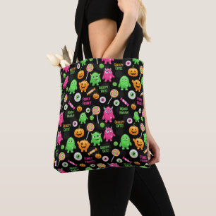 Bolsa Tote Monstros "Cachorros" e Diversão do Halloween