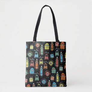 Bolsa Tote Monstros de alienígena: Vintagem sem costura bonit