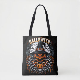 Bolsa Tote Monstruosa Bruxa Assustadora de Abóbora de Hallowe
