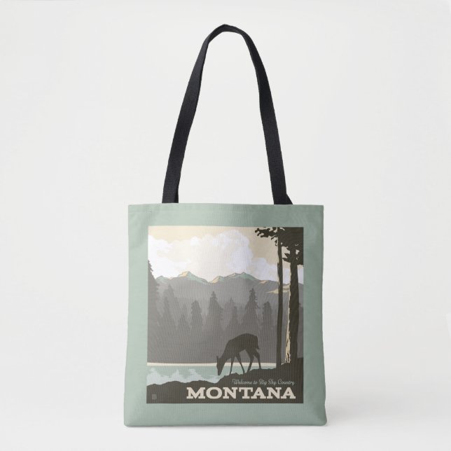 Bolsa Tote Montana | Bem-vindo ao Big Sky Country (Frente)