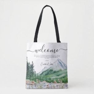 Bolsa Tote Montanha Flor Selvagem   Boas-vindas
