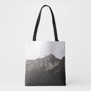 BOLSA TOTE MONTANHA RODADA SOB PELE DE CINZA