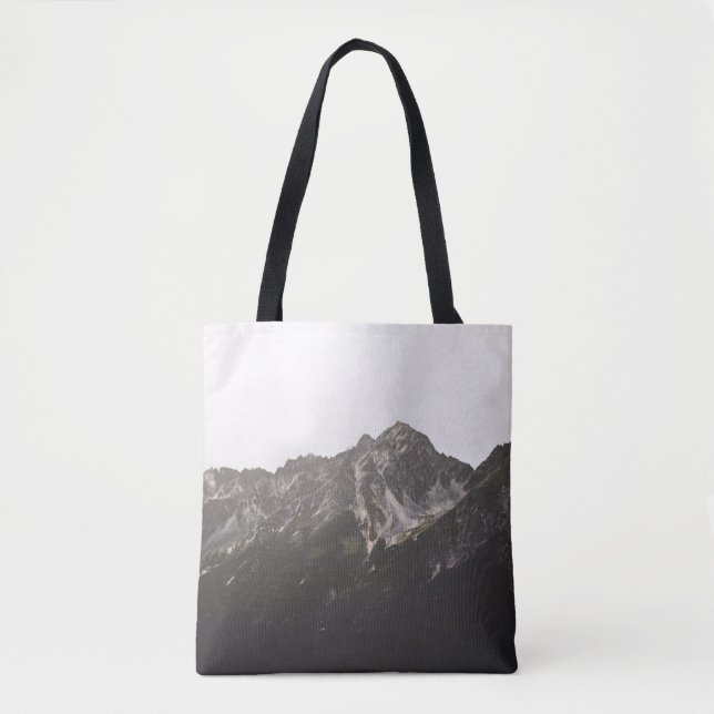BOLSA TOTE MONTANHA RODADA SOB PELE DE CINZA (Frente)
