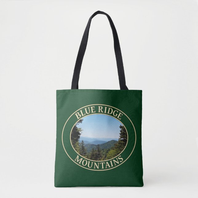 Bolsa Tote Montanhas Blue Ridge, da Carolina do Norte (Frente)