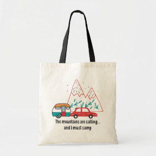 Bolsa Tote Montanhas, Carro Vermelho e Campanha do Teardrop V