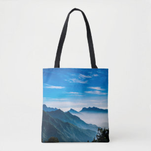Bolsa Tote Montanhas da Manhã Paisagem Mista